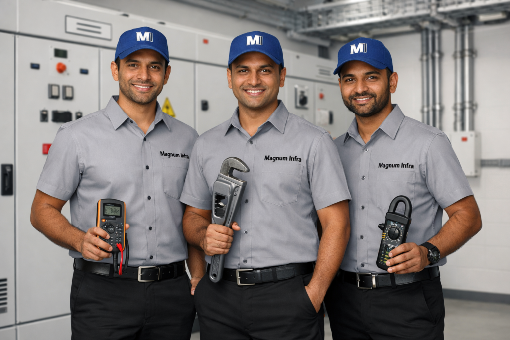 Group of Magnum Infra technicians